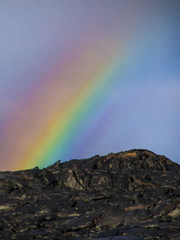 Rainbow over volcano 2