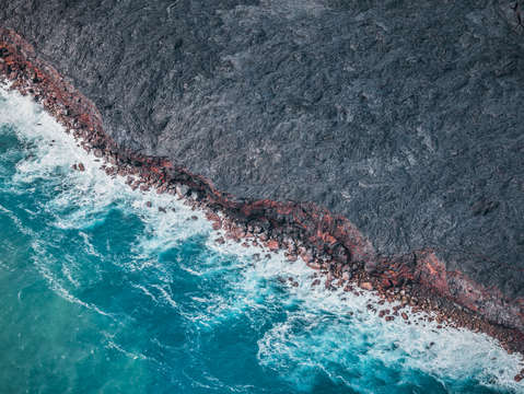 Volcanic coastline
