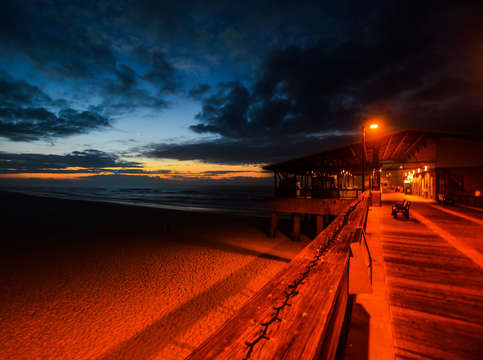Orange and Blues at the Pier