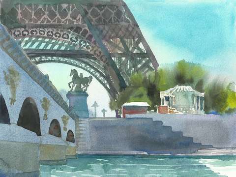 Paris eiffel tower carrousel