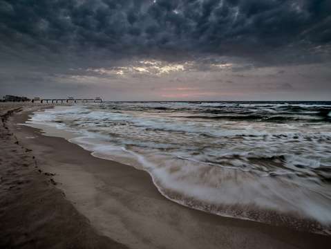 Storm clouds over sunrise