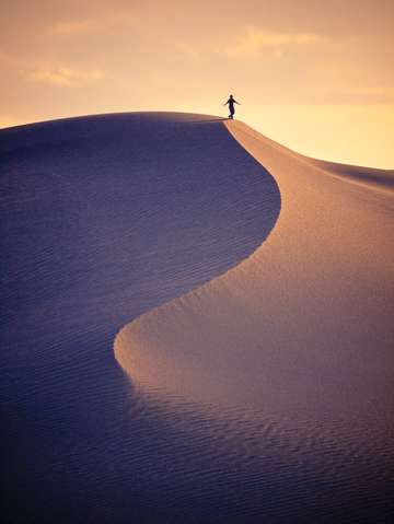Sand dune hiker