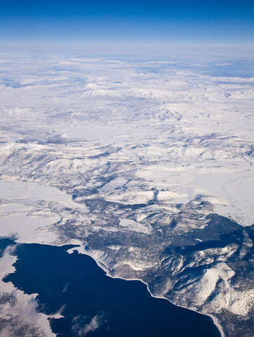 Oregon winter aerial