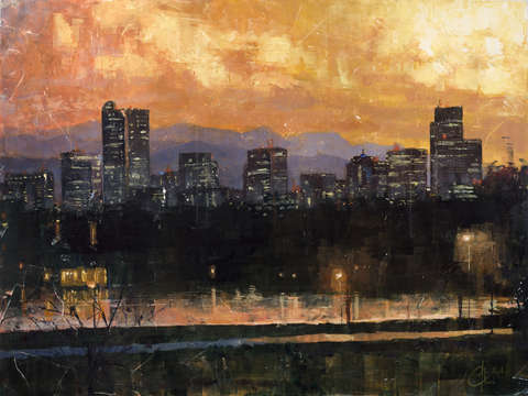 Denver skyline from city park iii