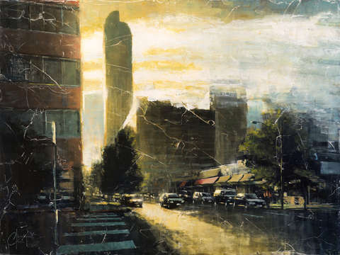 Denver downtown sunset