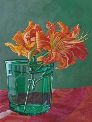 Glass of flaming beauty
