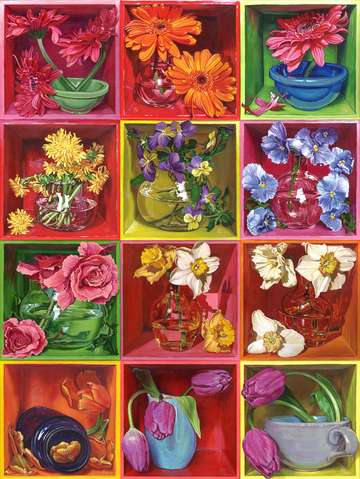 Boxed still life floral series 1
