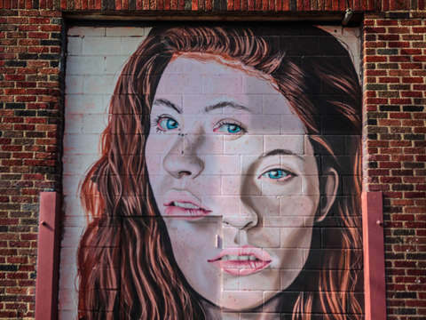 Two headed mural