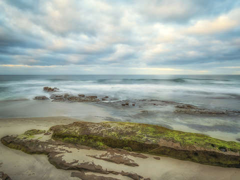 Stone sea sky