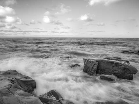 Coast in monochrome