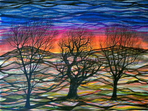 Landscape after schiele