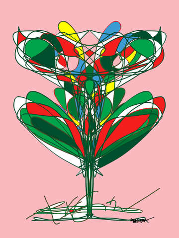 Regiaart plant in pink