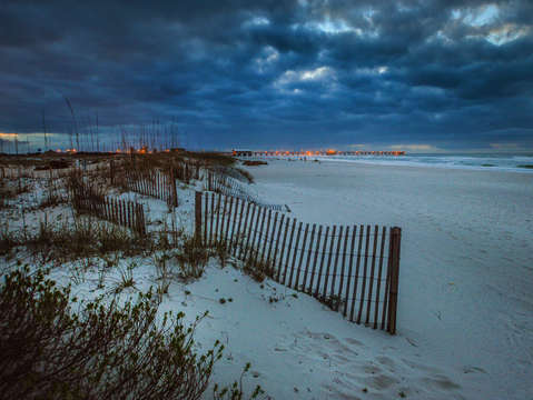 Blue cloudy morning