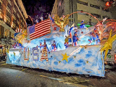 Mardi gras usa float