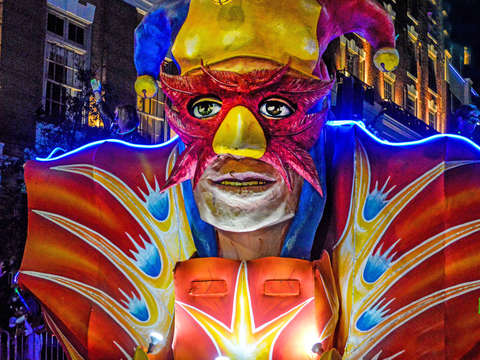 Mardi gras mask float