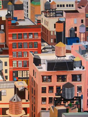 Manhattan water tanks