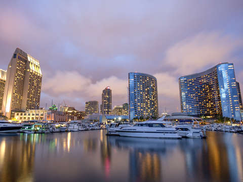 Clouds over the marina