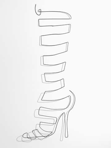High stripes boot