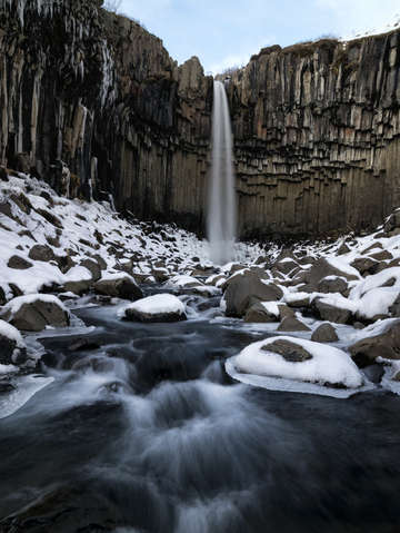 Winter waterfall
