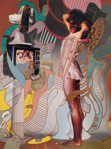 Girl with tv