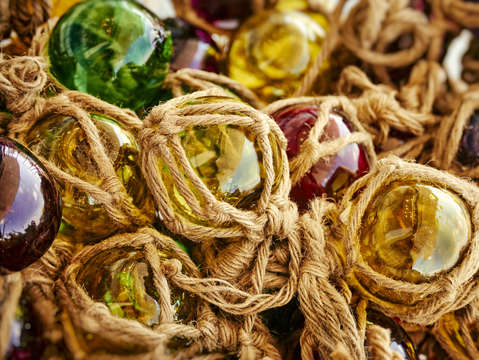 Glass fishing net floats
