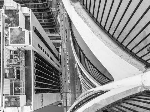 Marina city towers perspective
