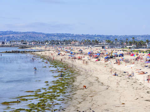 An ocean beach summer