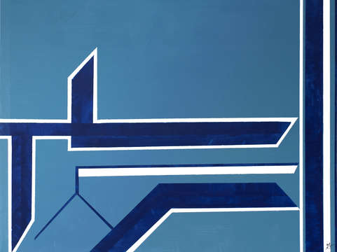 Blue cloths line