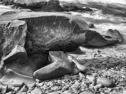 At low tide