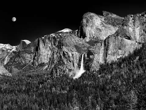 Yosemite valley overlook bw