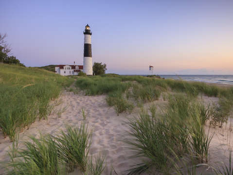 Ludington beach and big sable point lighthouse