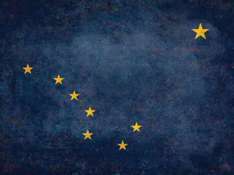 Alaska state flag vintage