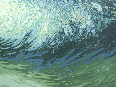 Great splashing wave