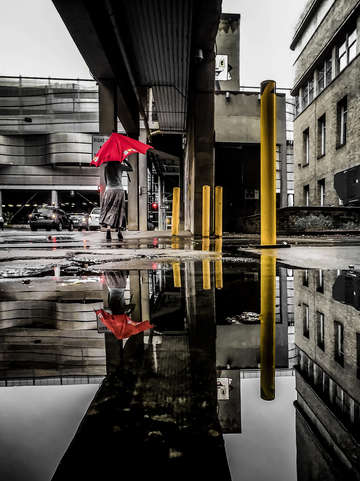 Red umbrella