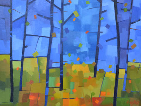 The falling leaves