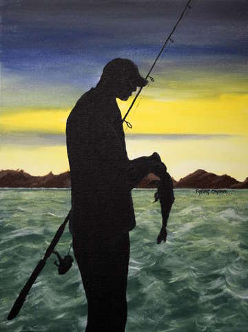 Catch at sunset