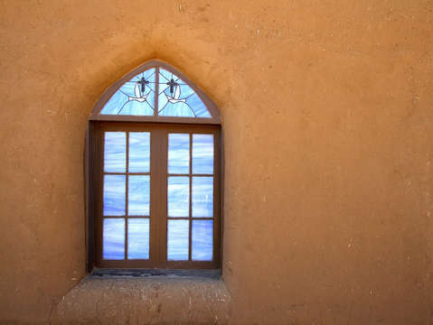 Taos pueblo window horizontal