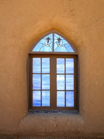 Taos pueblo window vertical