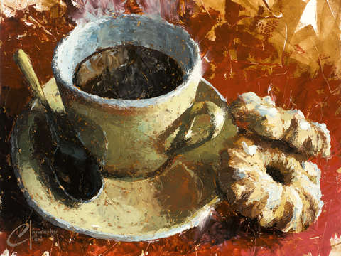 Caffe italiano and cookies