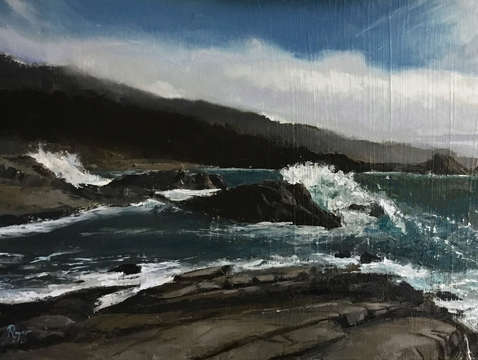 Mist descending mountain in carmel