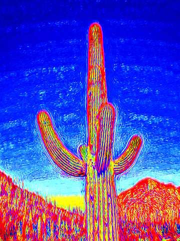 Pop impressionist saguaro 10