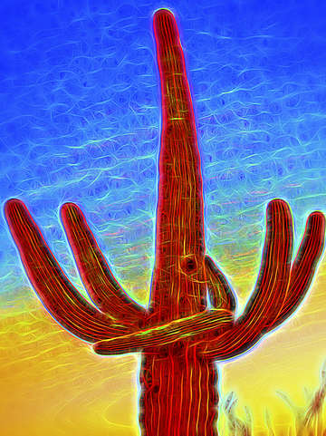 Pop impressionist saguaro 17