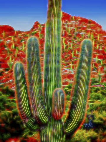 Pop impressionist saguaro 26