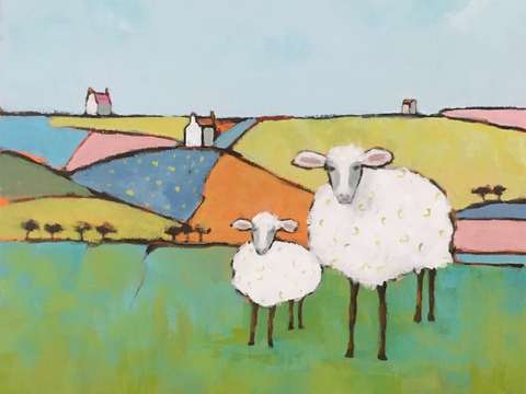 Mama baby sheep