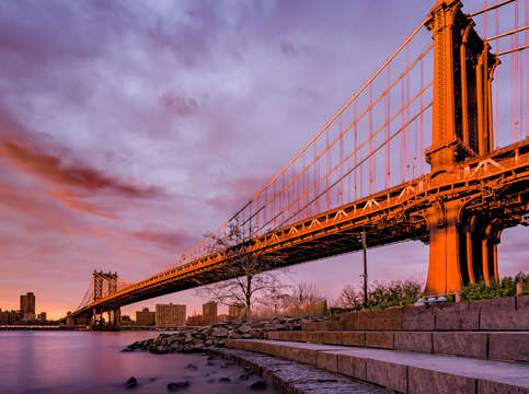 Bridge on fire