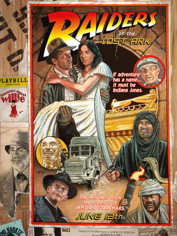 Raiders circus style movie poster