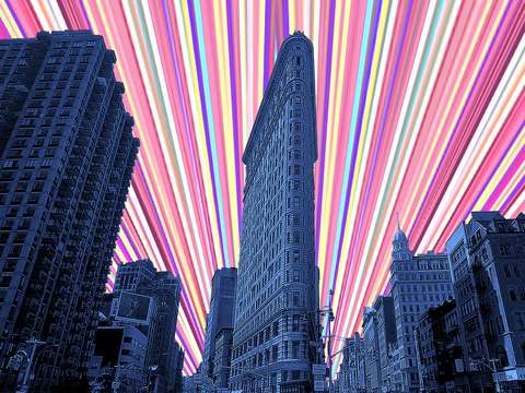 Flatiron building nyc dusk