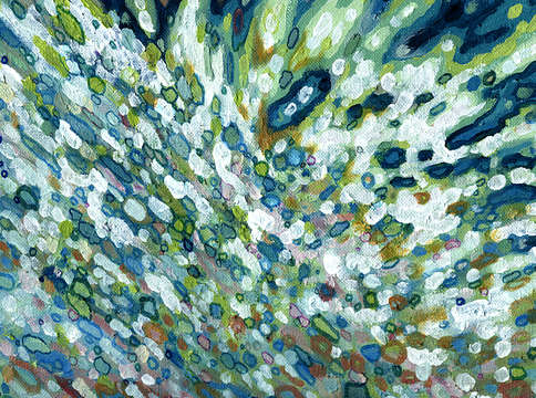 Meandering shells within the tide