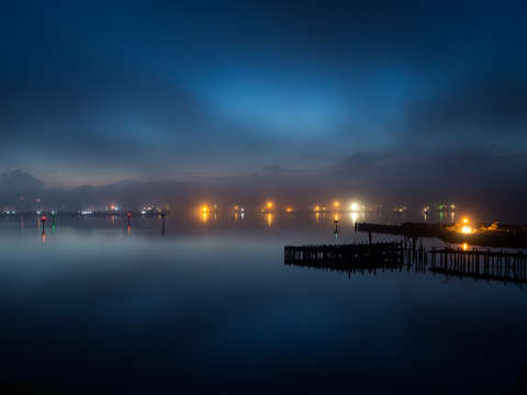 Bodega bay at dusk