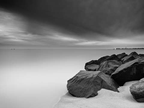 Two ships and the approaching winter storm